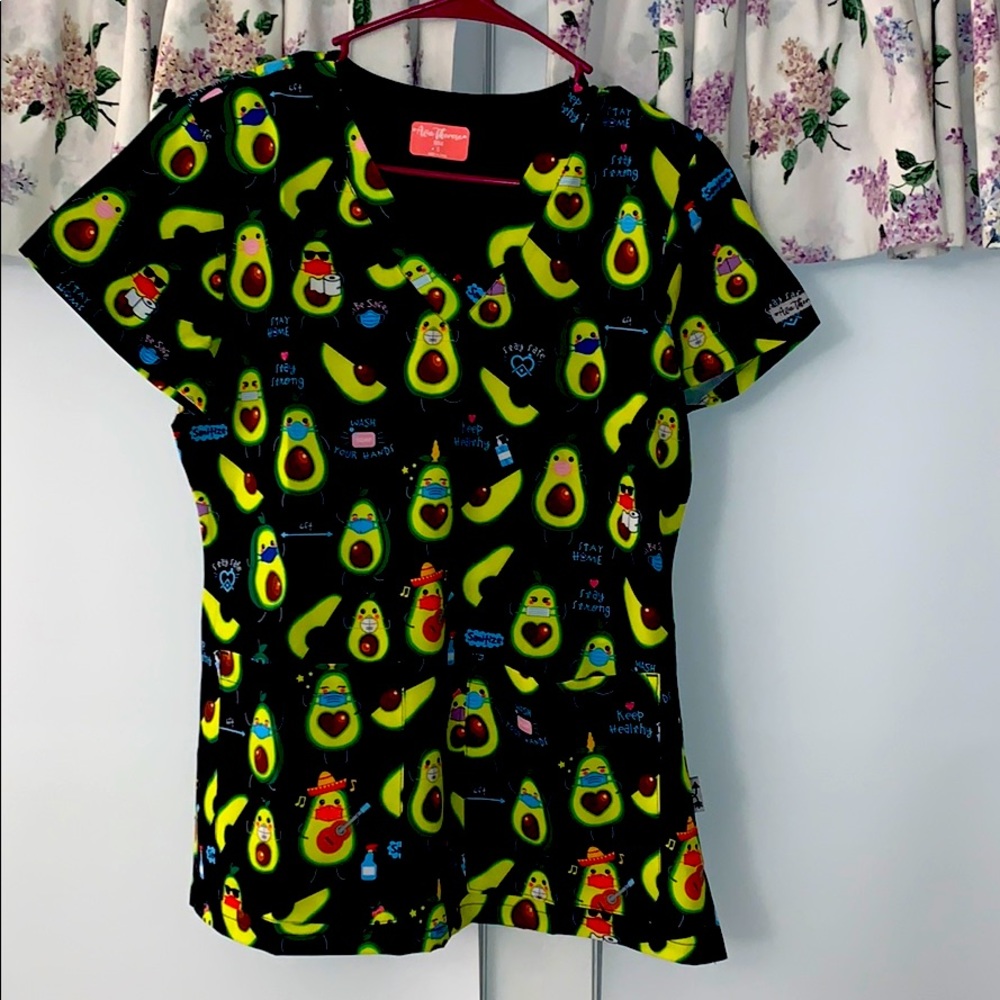 Nurse scrub top uniform 🥑🖤💚😊